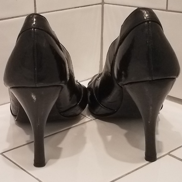 Rampage Black Peep Toe Heels - Picture 4 of 4